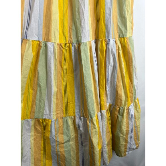 Love Colette Womens Maxi Dress W/ Puff Sleeves & V-Neck Size Large Multicolor - Picture 8 of 14